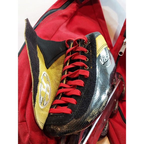 Simmons Racing Action Carbon 5 Wheel Speed Skates w/Bag size 8 - Picture 8 of 12